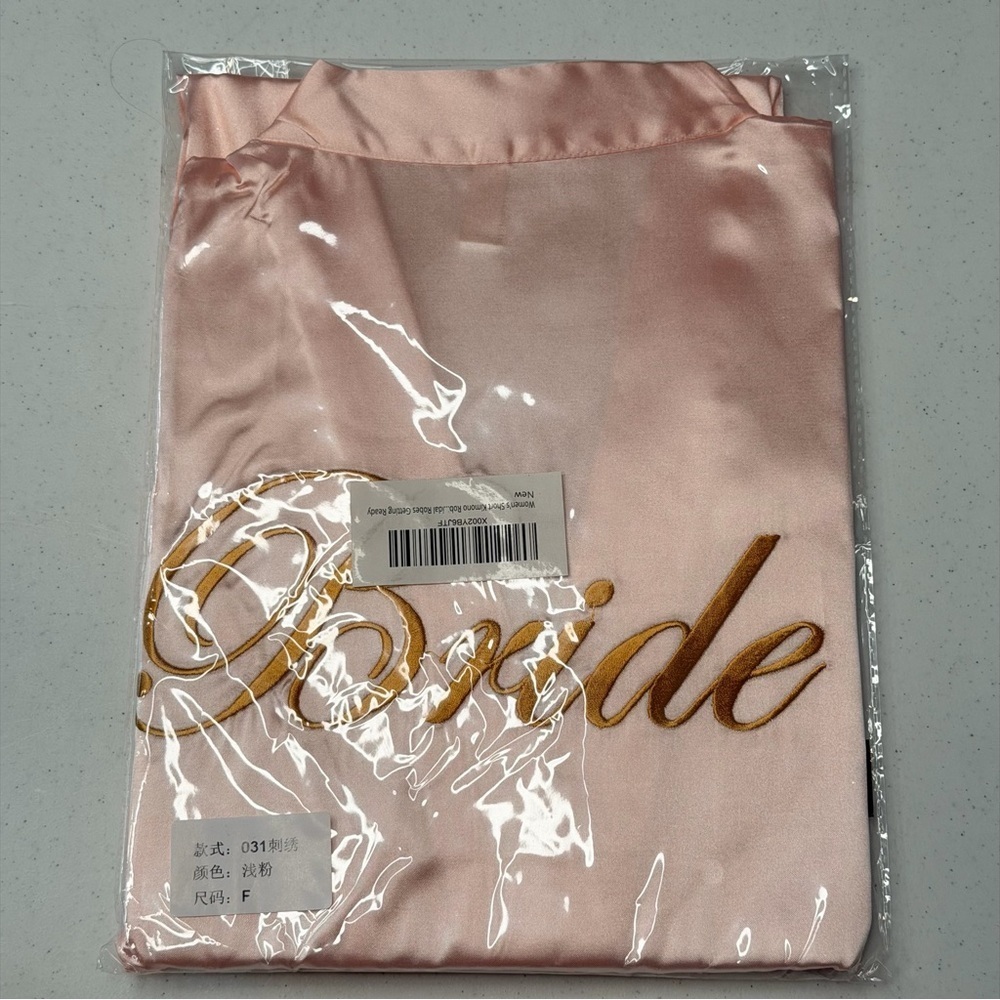 Pink Satin Bride Robe